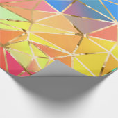 Glam Rainbow Golden Stripes Diamant Wrapping Paper Geschenkpapier (Ecke)