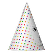 Glam Rainbow Unicorn Geburtstag Partyhütchen (Links)