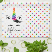 Glam Rainbow Unicorn Handtuch (Gefaltet)