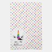 Glam Rainbow Unicorn Handtuch (Vertikal)