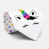 Glam Rainbow Unicorn Krawatte (Gerollt)