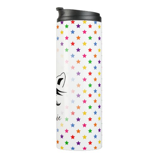 Glam Rainbow Unicorn Thermosbecher (Nach rechts gedreht)