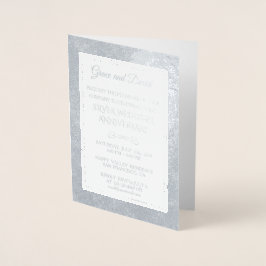Glam Real Gold Foil 25. Hochzeitstag Folienkarte