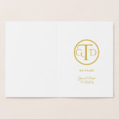 Glam Real Gold Foil 50. Hochzeitstag Folienkarte (Innenseite)