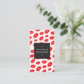 Glam Red and Pink Lip Print for Makeup Artists Visitenkarte (Stehend Vorderseite)