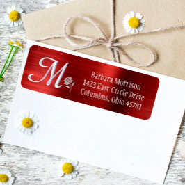 Glam Red Brushed Metal Custom Monogram Return