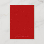 Glam Red Earring Juwelier Display Visitenkarte (Rückseite)