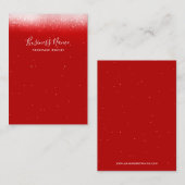 Glam Red Earring Juwelier Display Visitenkarte (Vorne/Hinten)