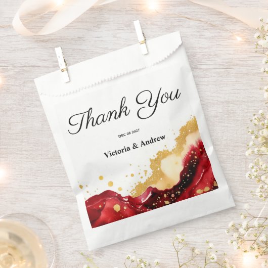 Glam Red Favor Bag Geschenktütchen (Ausgeschnitten)