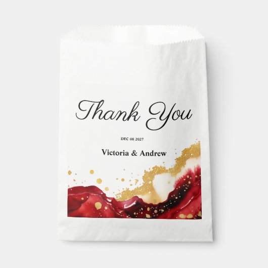 Glam Red Favor Bag Geschenktütchen (Vorderseite)