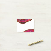 Glam Red Geode mit Gold und Monogram | Weihnachten Post-it Klebezettel (Auf Schreibtisch)