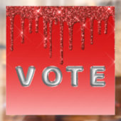 Glam Red Glitter Drip  Fensteraufkleber (Blatt 2)