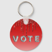 Glam Red Glitter Drip Schlüsselanhänger (Vorderseite)