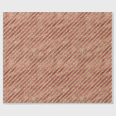 Glam Red Gold Glitzer Streifen Geschenkpapier (Flach)