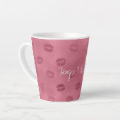 Glam Red Lips Kiss Milchtasse (Linke Ecke)