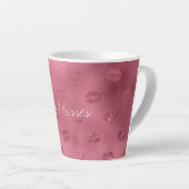 Glam Red Lips Kiss Milchtasse (Rechte Ecke)