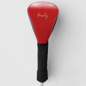 Glam Red Personalisiert Golf Headcover (Vorderseite)