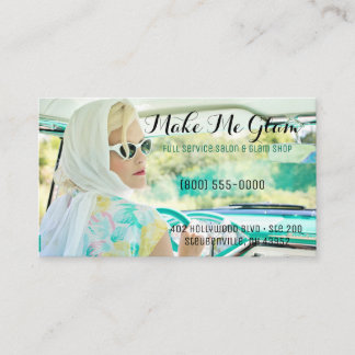 Glam Retro Hair Salon/Stylist Business Card Visitenkarte