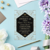 Glam Roaring 20s Great Gatsby Art Deco Sweet 16 Acryleinladungen (In Situ (Hochzeit))
