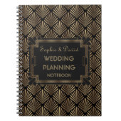 Glam Roaring 20's Great Gatsby Art Wedding Planner Notizblock (Vorderseite)