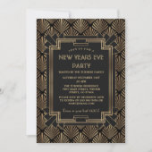 Glam Roaring 20's Great Gatsby New Year Party Einladung (Vorderseite)