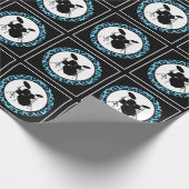 Glam Rock Drummer Leopard Drum Kit Musikergeschenk Geschenkpapier (Ecke)