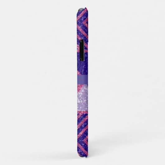 Glam rosa und Lila geometrisch Case-Mate iPhone Hülle (Hinten/Rechts)