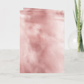 Glam Rose Blush Glitzy Silber Bogen Cupcake Geburt Karte (Rückseite)