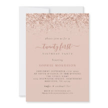 Glam Rose Glitzer 21. Geburtstag Party