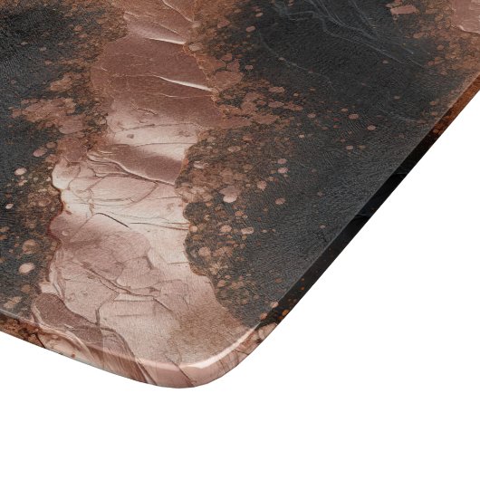 Glam Rose Gold Black Schneidebrett (Ecke)