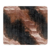 Glam Rose Gold Black Schneidebrett (Vorderseite)