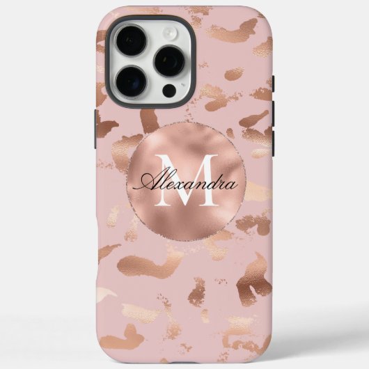 Glam Rose Gold Blush Abstrakt Case-Mate iPhone Hülle (Rückseite)