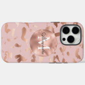 Glam Rose Gold Blush Abstrakt Case-Mate iPhone Hülle (Rückseite (Horizontal))