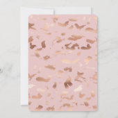 Glam Rose Gold Blush Abstrakt Geburtstag Einladung (Rückseite)