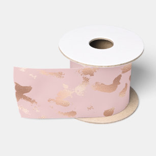 Glam Rose Gold Blush Abstrakt Geburtstag Satinband