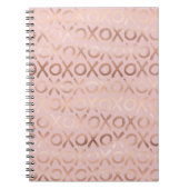 Glam Rose Gold Blush XOXO Notizblock (Vorderseite)