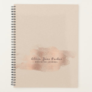 Glam Rose Gold Copper Foil Chic Personal Planer