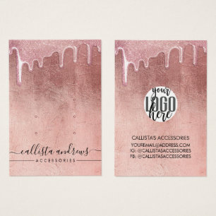 Glam Rose Gold Dick Glitzer Tropfen Logo-Verleihun