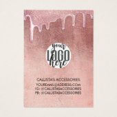 Glam Rose Gold Dick Glitzer Tropfen Logo-Verleihun (Rückseite)