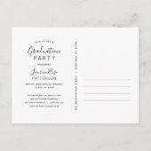 Glam Rose Gold Foto Collage Abschluss Einladung (Rückseite)