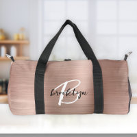 Glam Rose Gold gebürstetes Metall Schwarz Weiß Mon