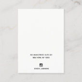 Glam Rose Gold Glitzer Earring Display Visitenkarte (Rückseite)