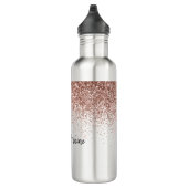 Glam Rose Gold Glitzer Edelstahlflasche (Rechts)
