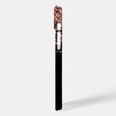 Glam Rose Gold Glitzer Elegantes Monogramm Case-Mate iPhone Hülle (Rückseite / Links)