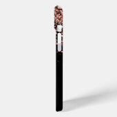 Glam Rose Gold Glitzer Elegantes Monogramm Case-Mate iPhone Hülle (Rückseite / Links)