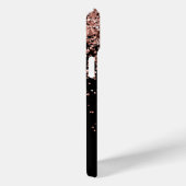 Glam Rose Gold Glitzer Elegantes Monogramm Case-Mate iPhone Hülle (Rückseite / Rechts)