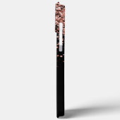 Glam Rose Gold Glitzer Elegantes Monogramm Case-Mate iPhone Hülle (Rückseite / Links)