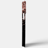 Glam Rose Gold Glitzer Elegantes Monogramm Case-Mate iPhone Hülle (Rückseite / Rechts)