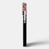 Glam Rose Gold Glitzer Elegantes Monogramm Case-Mate iPhone Hülle (Rückseite / Links)