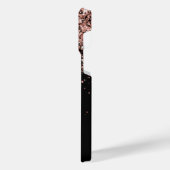 Glam Rose Gold Glitzer Elegantes Monogramm iPhone Hülle (Linke Seite)